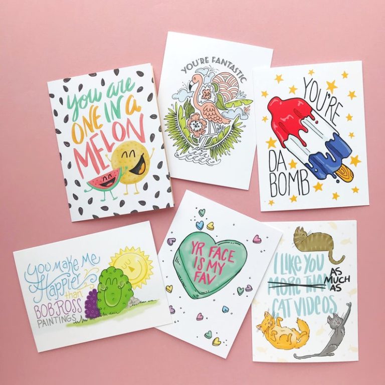 Happy Encouragement Cards, 6 Pack - Praxis Design Studio